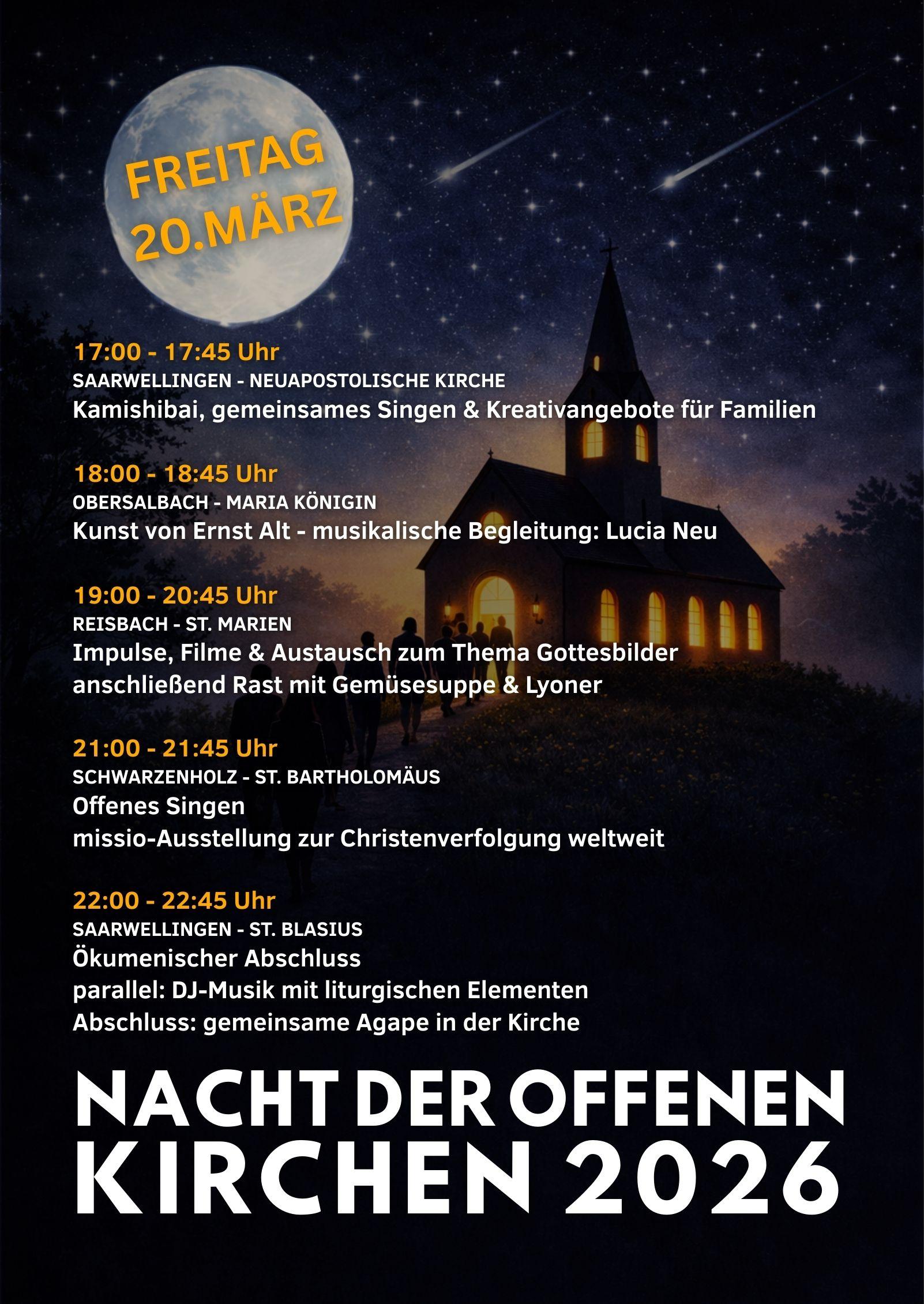 Nacht der offenen Kirchen Saarwellingen 2026