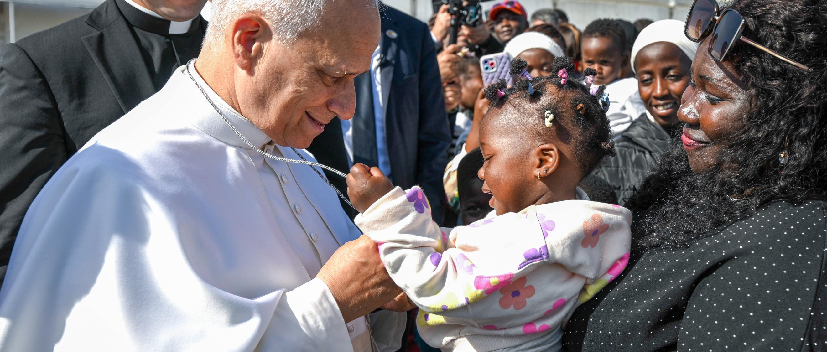 Papst Leo hat unter anderem das Zentrum Las Raíces in Santa Cruz de Tenerife besucht.