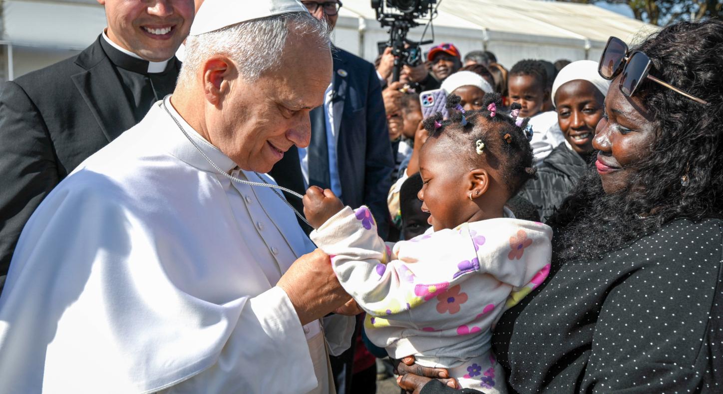 Papst Leo hat unter anderem das Zentrum Las Raíces in Santa Cruz de Tenerife besucht.