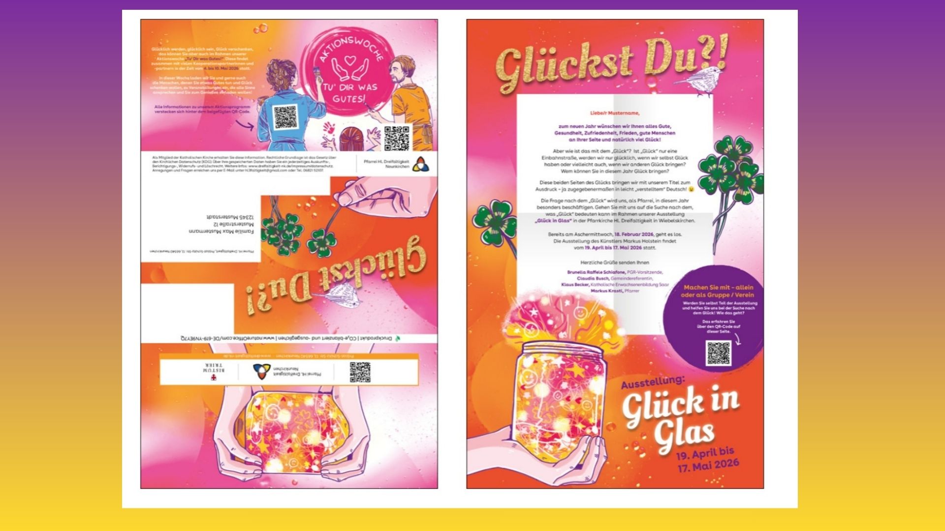 'Glückst Du?!' lautet das Thema des zweiten Selfmailers in der Pfarrei Wiebelskirchen