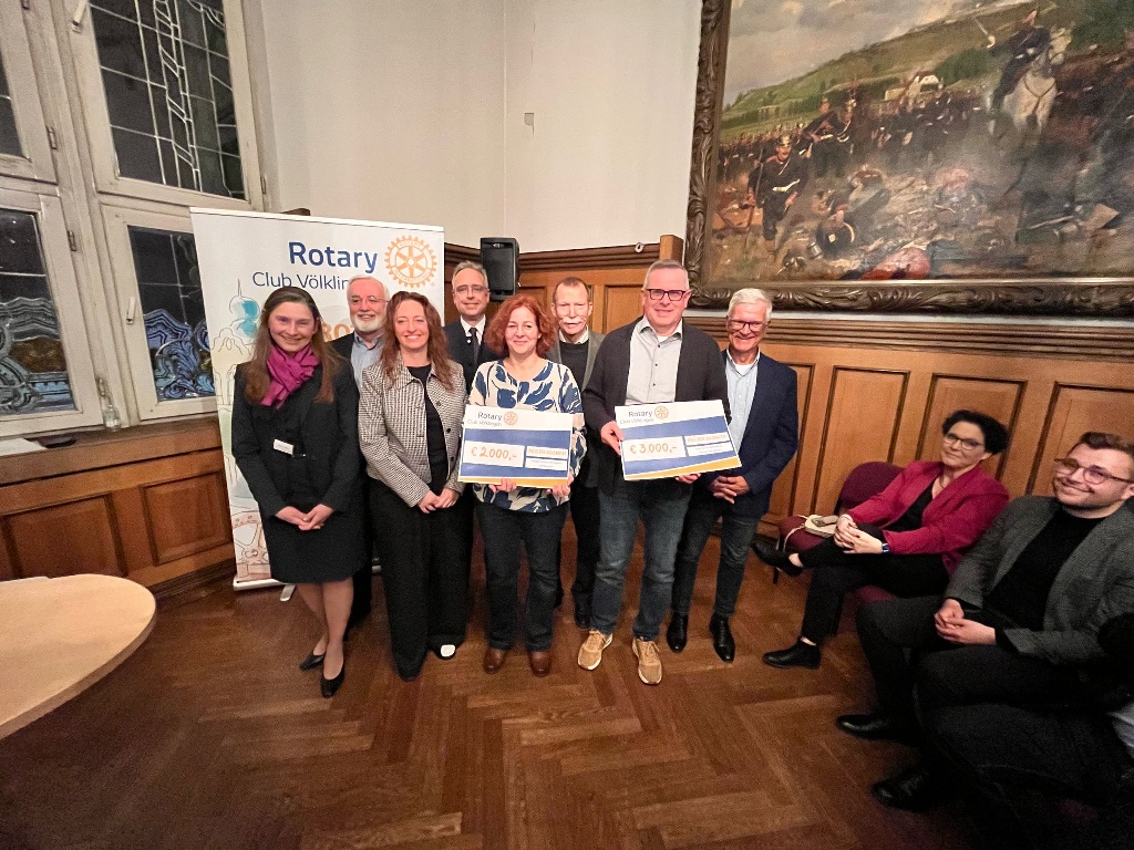 Die Preisträger des 'Preises der Solidarität' 2025 des Rotary Clubs Völklingen.