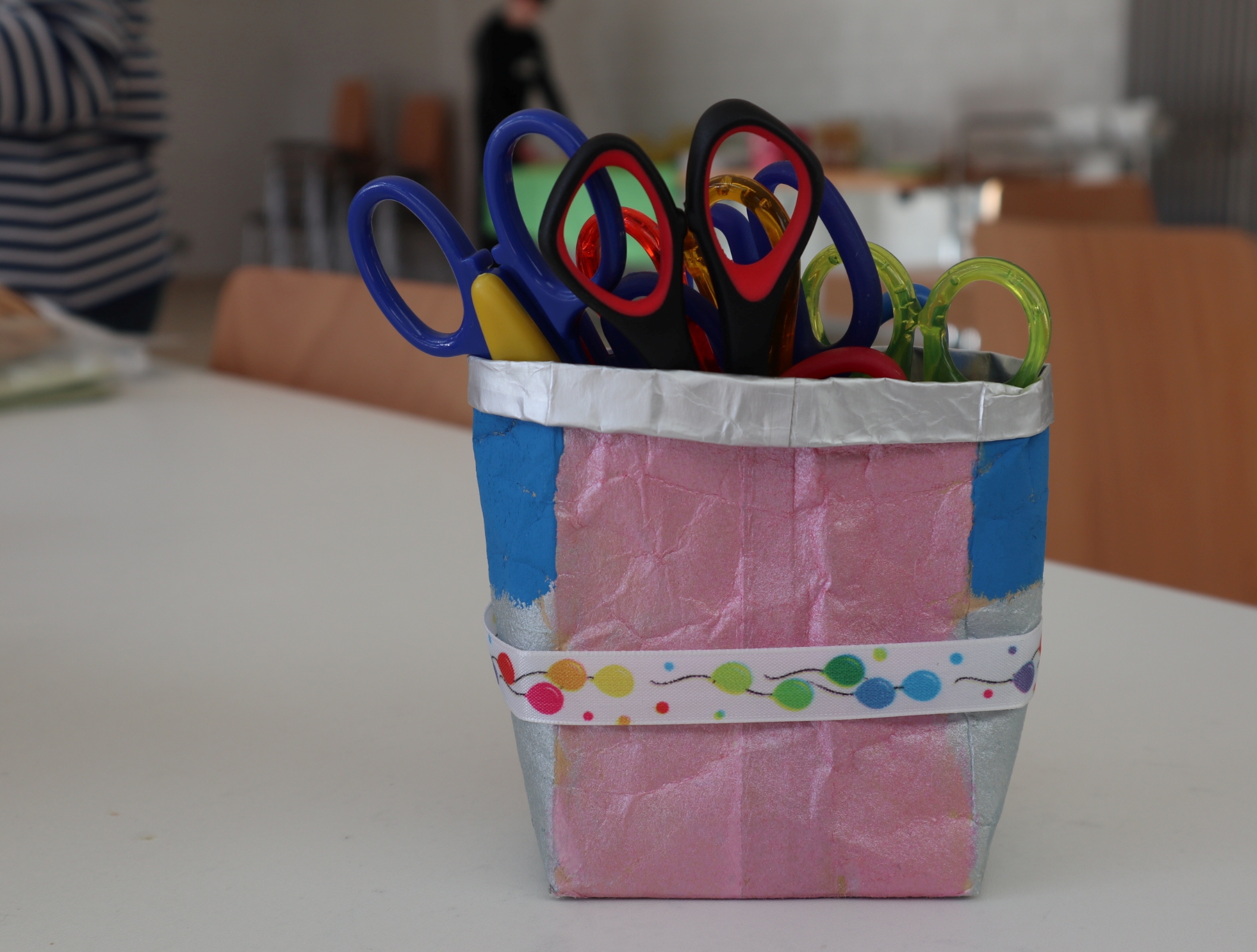 Bastelutensilien im Sprachcafé