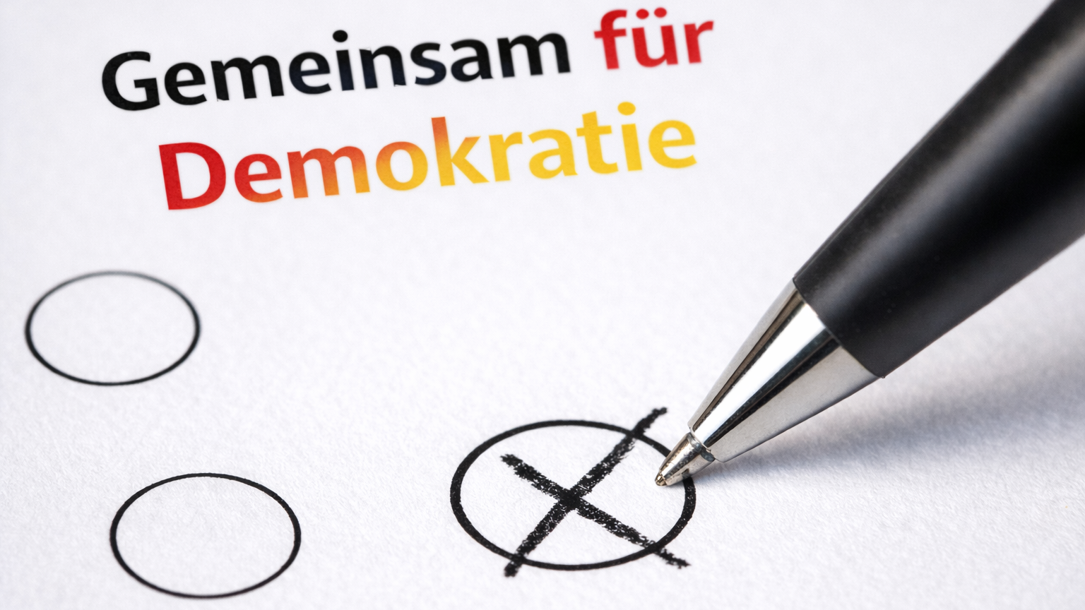 Zu sehen ist ein Wahlzettel für die kommende Wahl, auf dem ein Kreuz gesetzt ist.