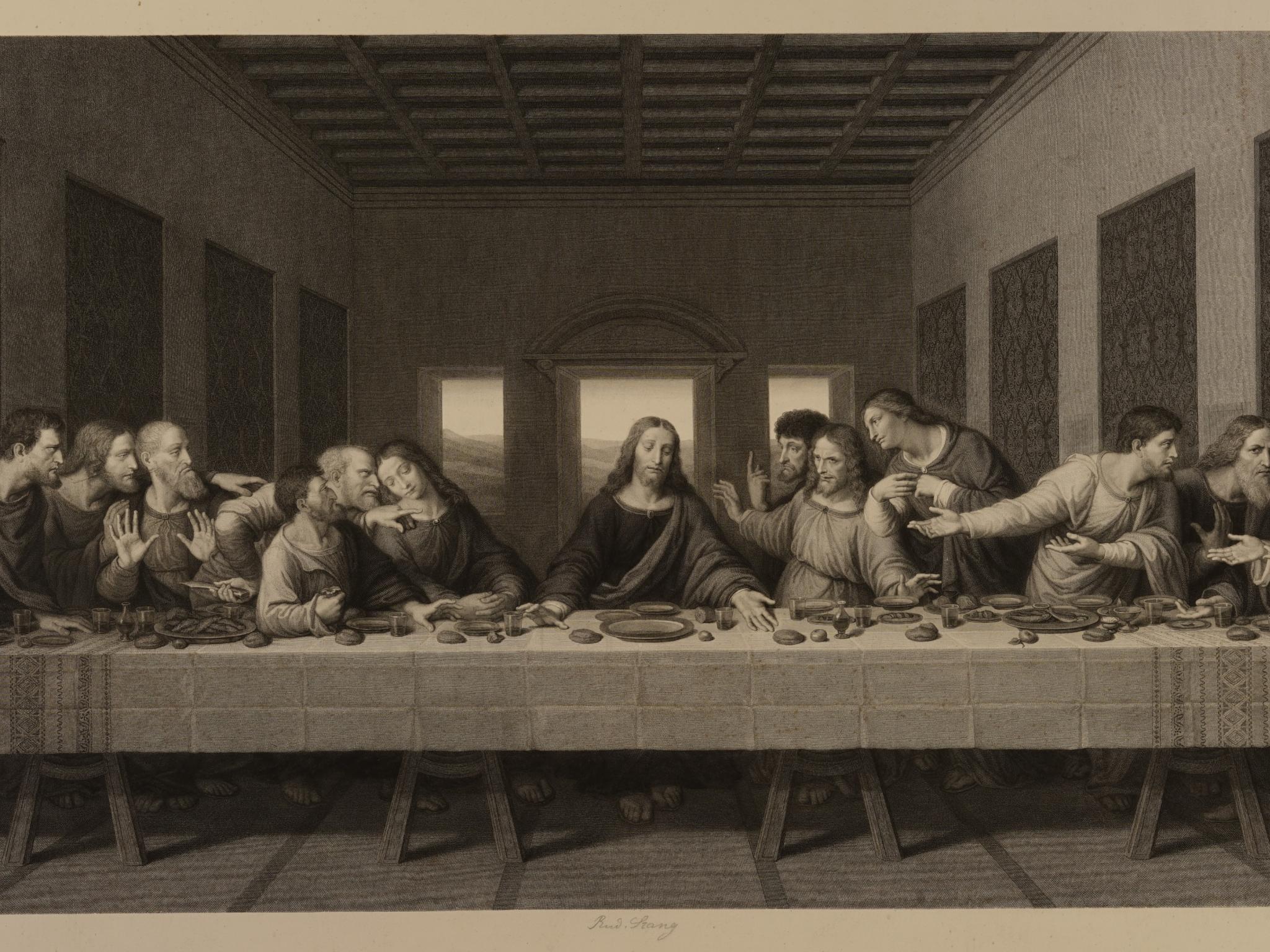 Das Letzte Abendmahl, Kupferstich, Museum am Dom Trier.