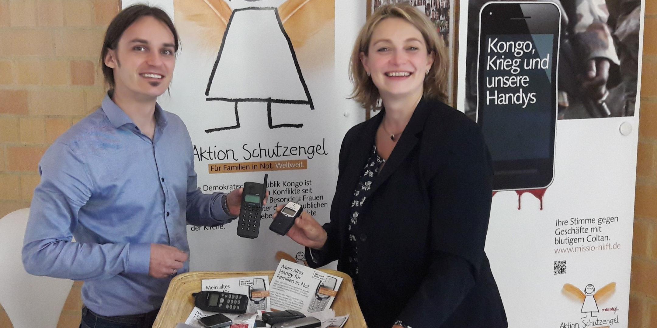 Tomasz Welke von der Diözesanstelle Weltkirche und Dr. Eva-Maria Hertkens, die bei missio Aachen die Aktion Schutzengel leitet. (Archiv-Foto von 2017 / privat)