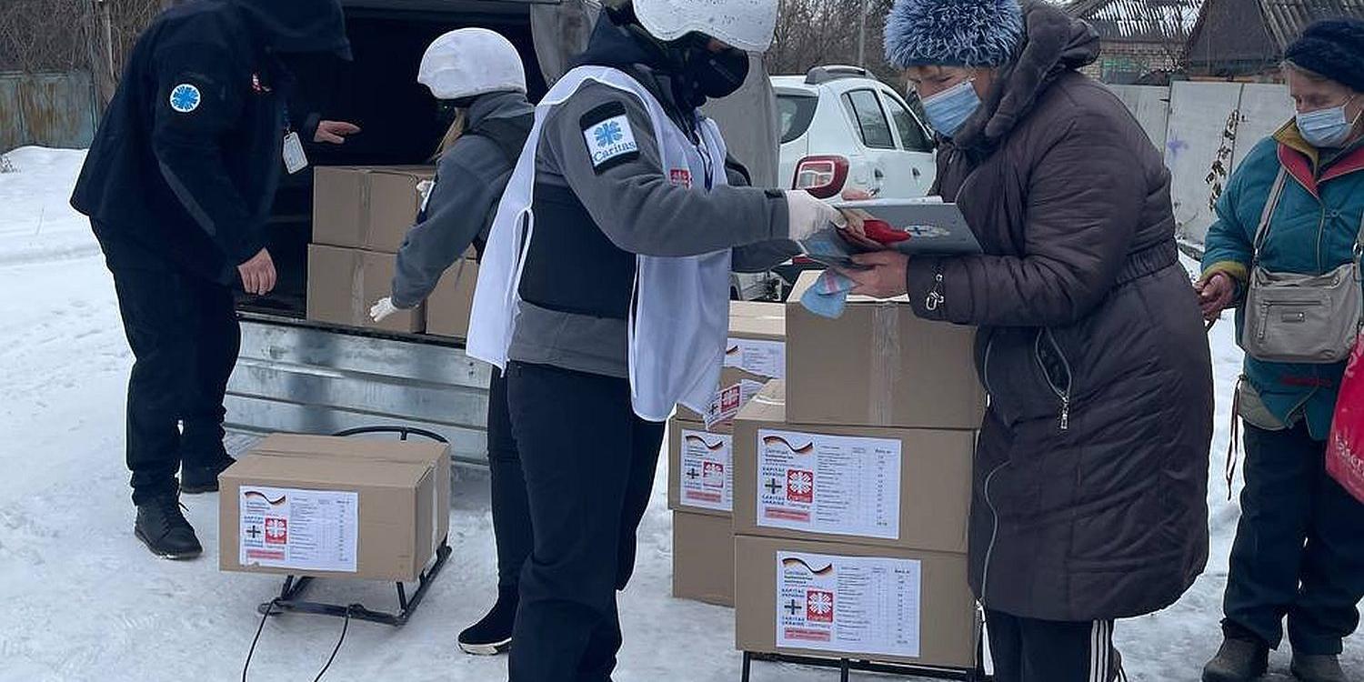 Die Mitarbeiter von Caritas international helfen den Menschen in der Ukraine (Foto: Caritas international)