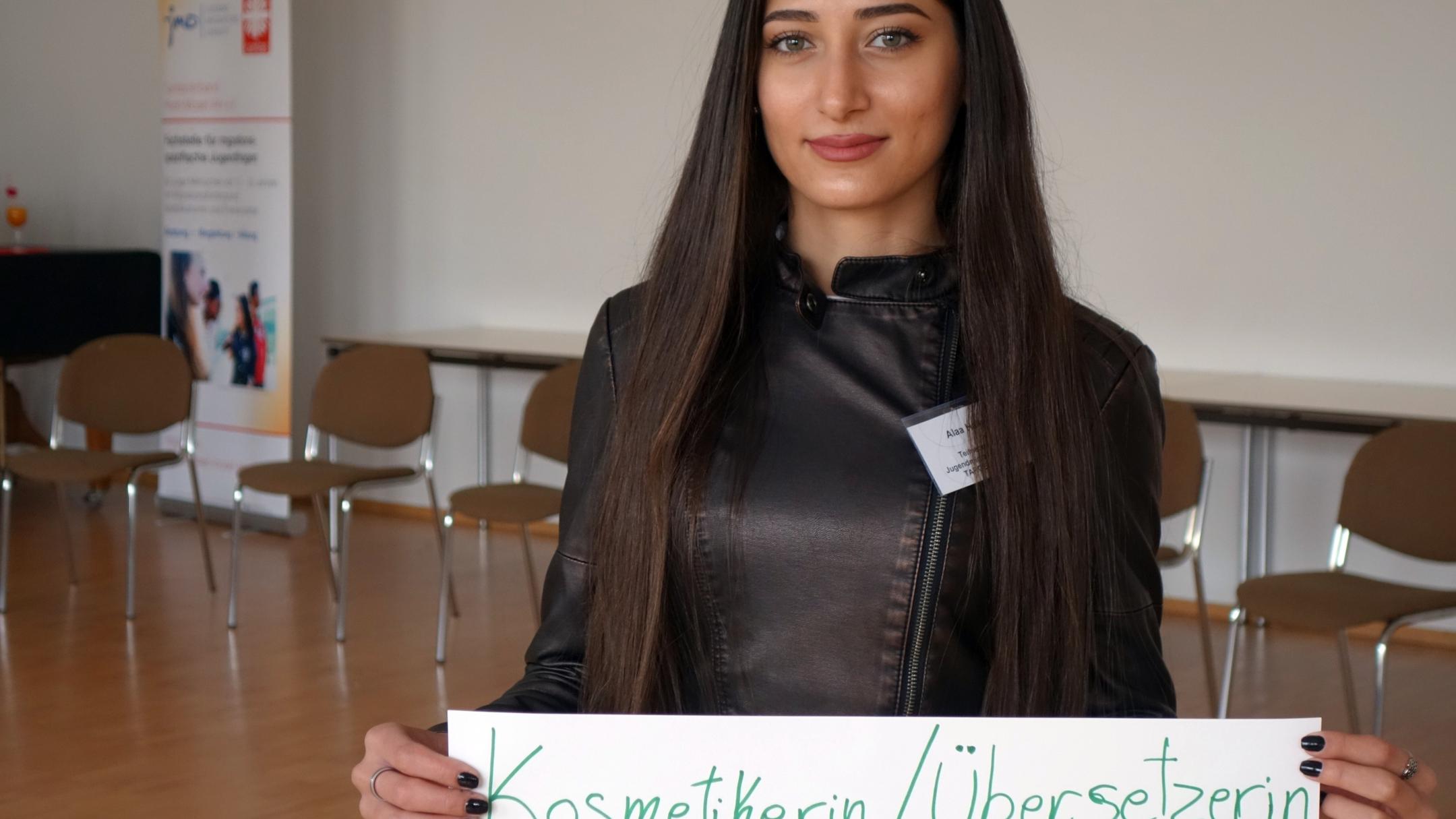 Alaa Hallak aus Syrien und ihr Wunsch für die Zukunft. Fotos: Bistum Trier/Julia Fröder