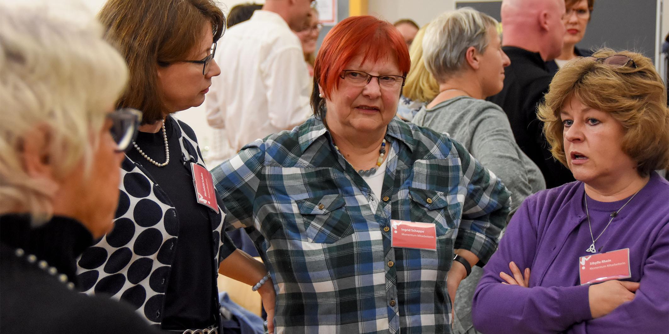 Beim Auswertungsworkshop kamen Haupt- und Ehrenamtliche miteinander über Vergangenheit, Gegenwart und Zukunft des Momentums ins Gespräch.