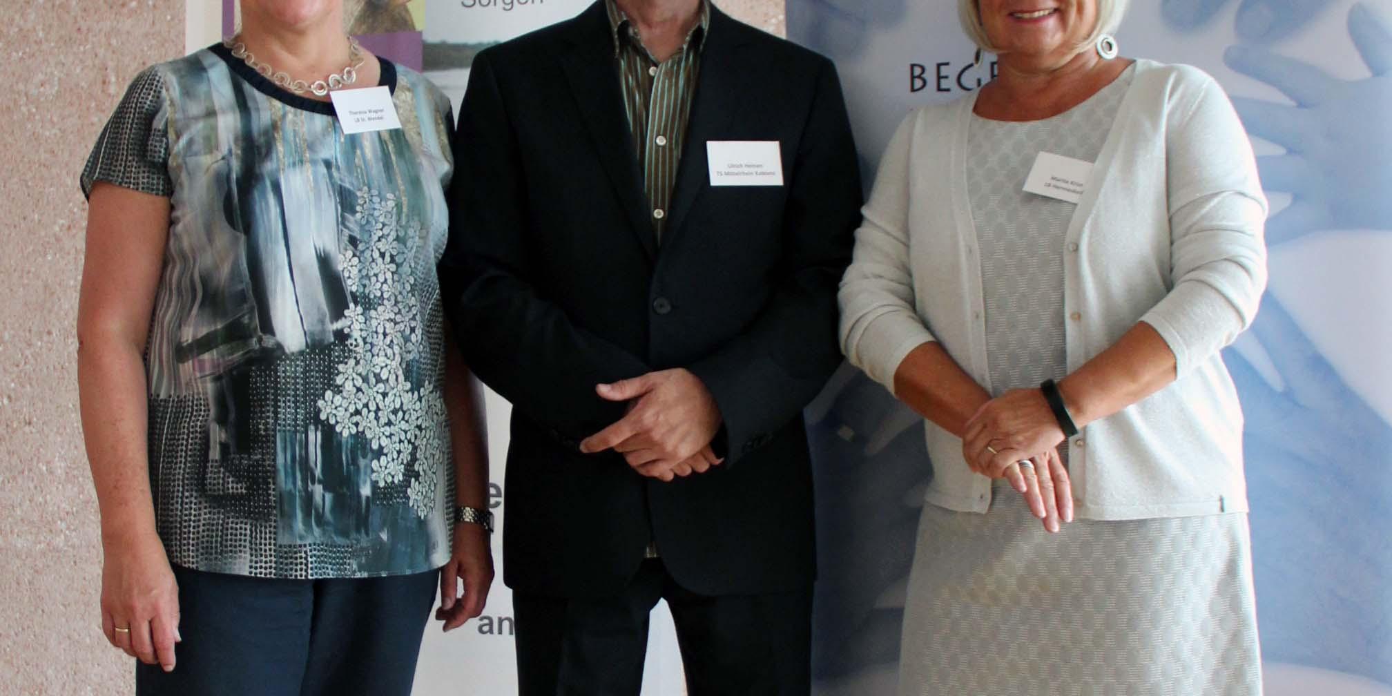 vlnr: Theresia Wagner (Lebensberatung St. Wendel); Ulrich Heinen (Telefonseelsorge Mittelrhein); Marita Krist (Lebensberatung Hermeskeil).