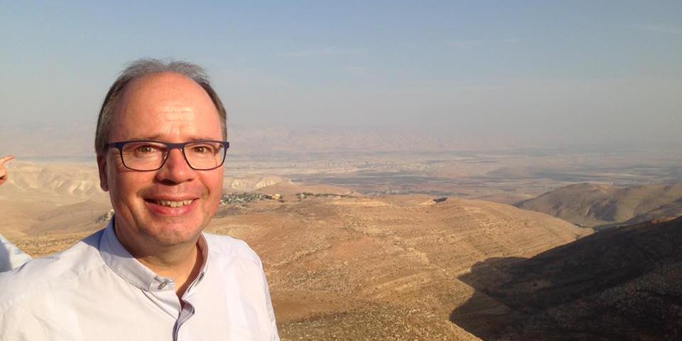 Bischof Ackermann auf dem Weg durch Samaria nach Jerusalem