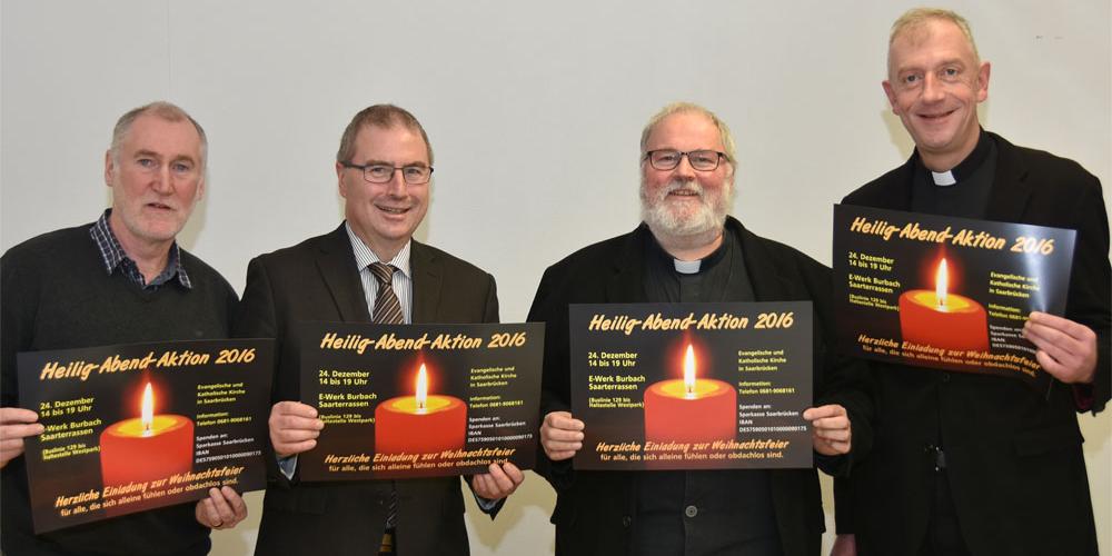(vlnr.) Heiner Buchen, Christian Weyer, Horst-Peter Rauguth, Benedikt Welter stellen die Aktion vor