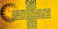Buchcover: Kreuz aus Worte vor gelb eingefärbter Kirchenkuppel