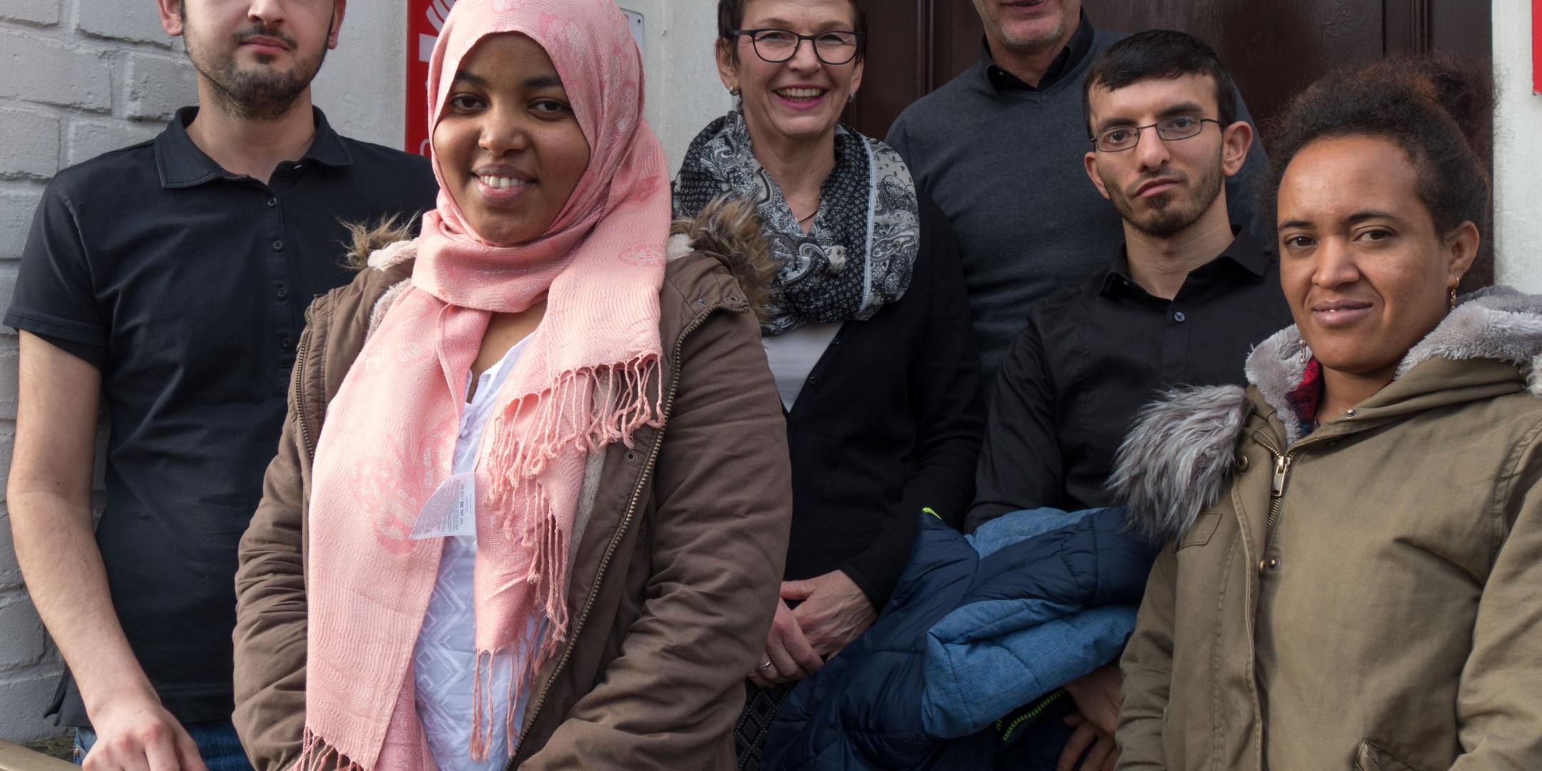 Mizgin Akyol , Rehana Mohamed, Andrea Steyven, Olaf Hoffmann, Yosof Faead und Nitisihit Fesahye (v. li.).