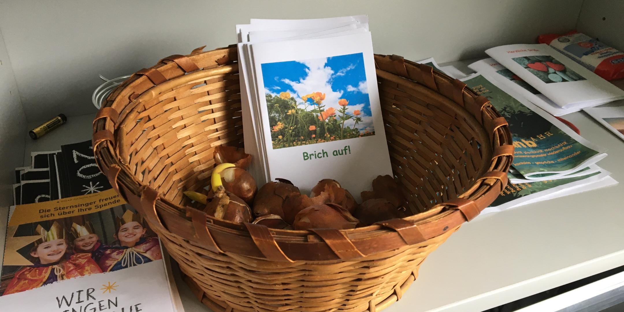 Blumenzwiebeln als Geschenke zum Thema 'Brich auf'