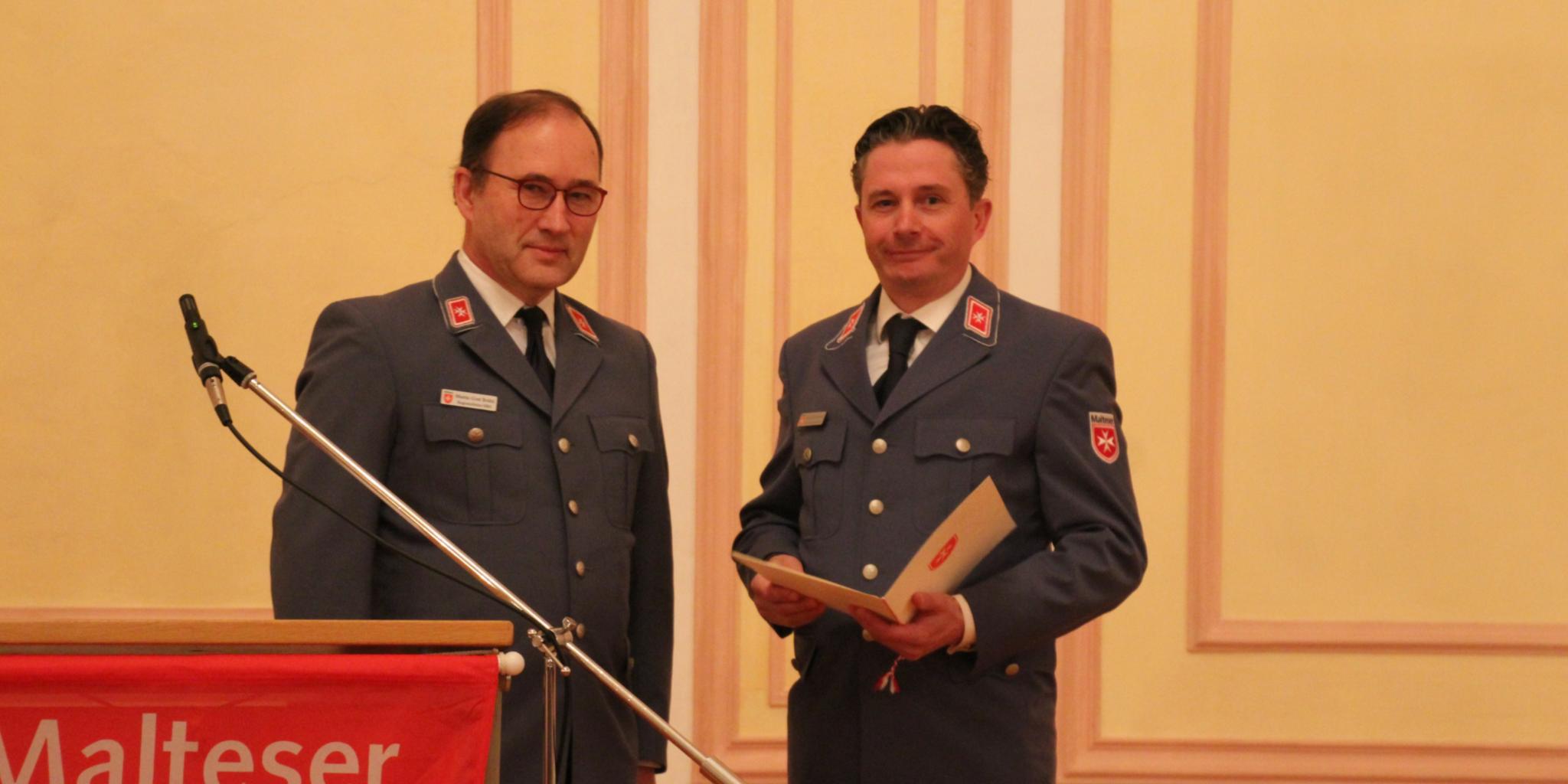 Regionalleiter Moritz Graf von Brühl (re) beruft Georg Graf von Walderdorff als neuen Diözesanleiter (Foto: Melanie Pätzold)