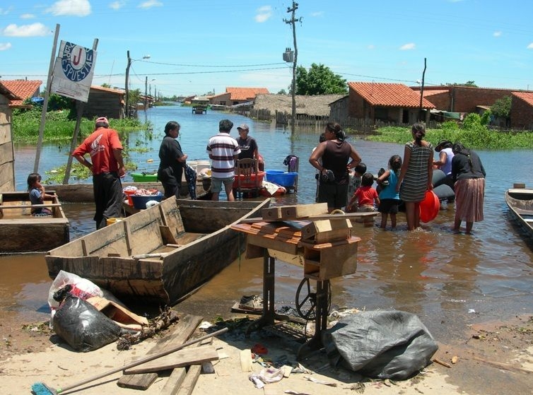Ein Thema der Zukunftskonferenz war die Klimagerechtigkeit. Auch im Partnerland Bolivien kommt es immer wieder zu Überschwemmungen (Archivfoto 2008/Bistum Trier)