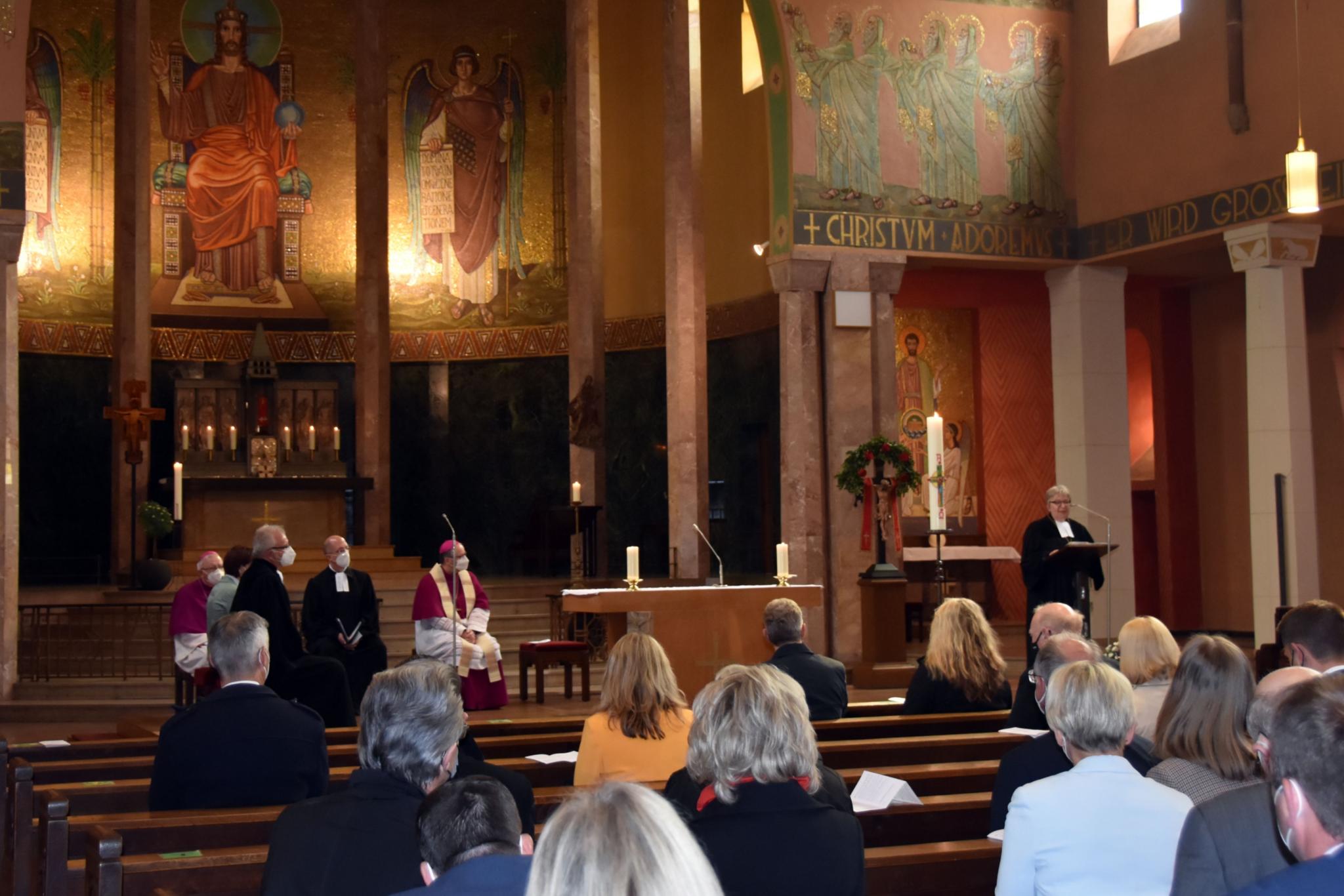 Ökumenischer Gottesdienst anlässlich der Konstituierung des saarländischen Landtags am 25. April 2022 in der Christkönig-Kirche in Alt-Saarbrücken. Foto: Ute Kirch