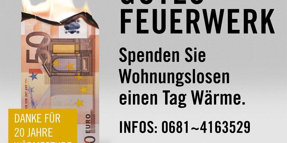Gutes Feuerwerk - die Spendenkarte der Wärmestube