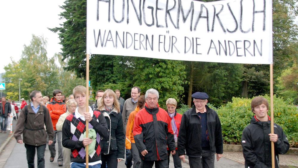 Start zum Hungermarsch (Archivbild)