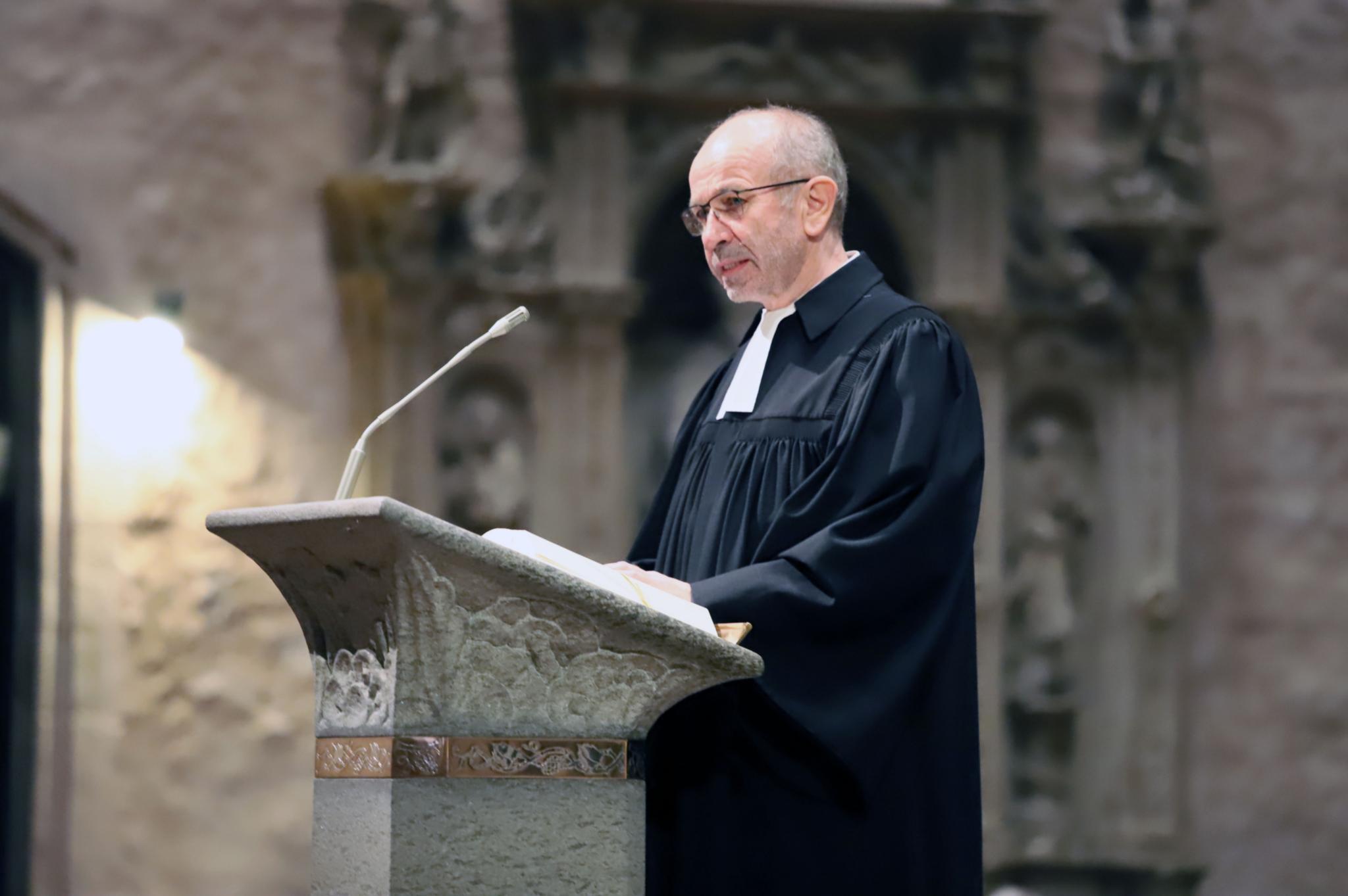 Präses Manfred Rekowski bei der Predigt.