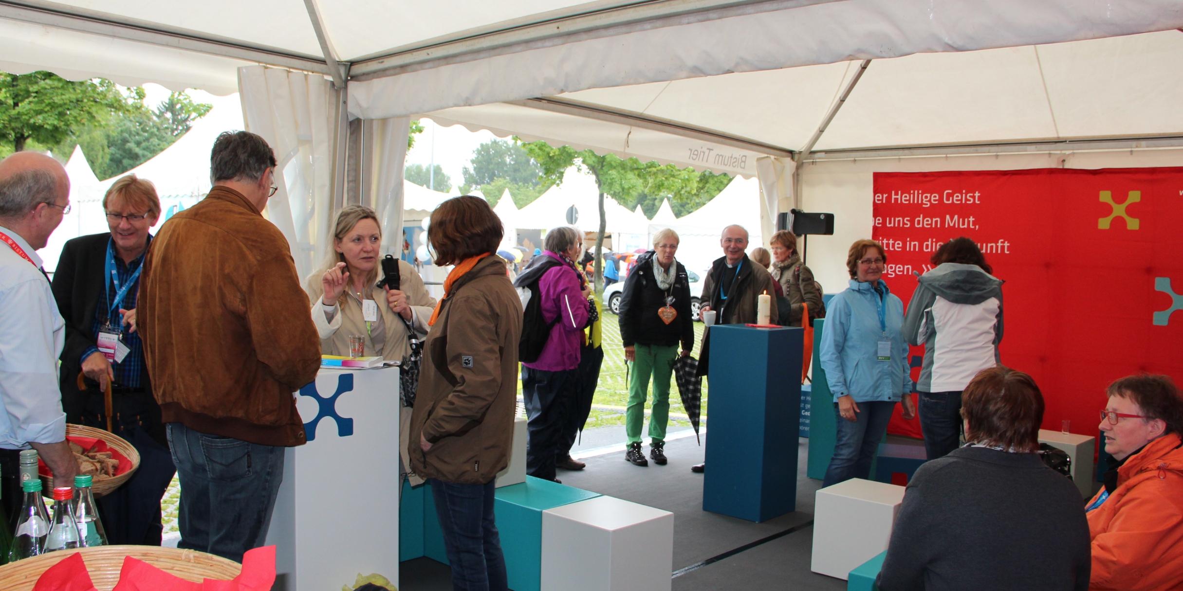 2014 war das Bistum Trier mit einem Stand beim Katholikentag in Regensburg vertreten.