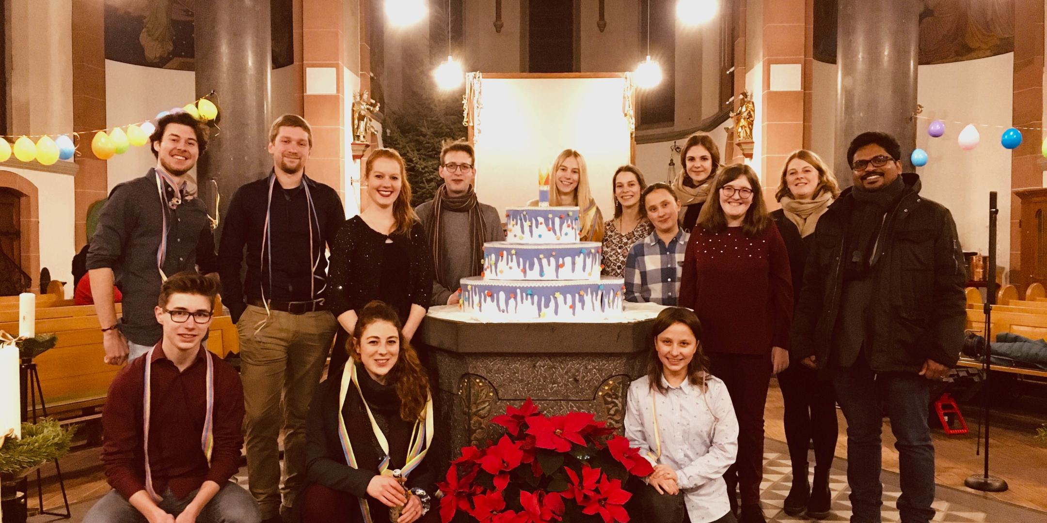 Die Gruppe „Jugendchristmette“ aus Rhens