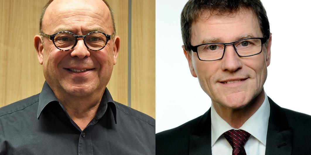 Hartmut Junkes (l) und sein Nachfolger Joachim Zimmer