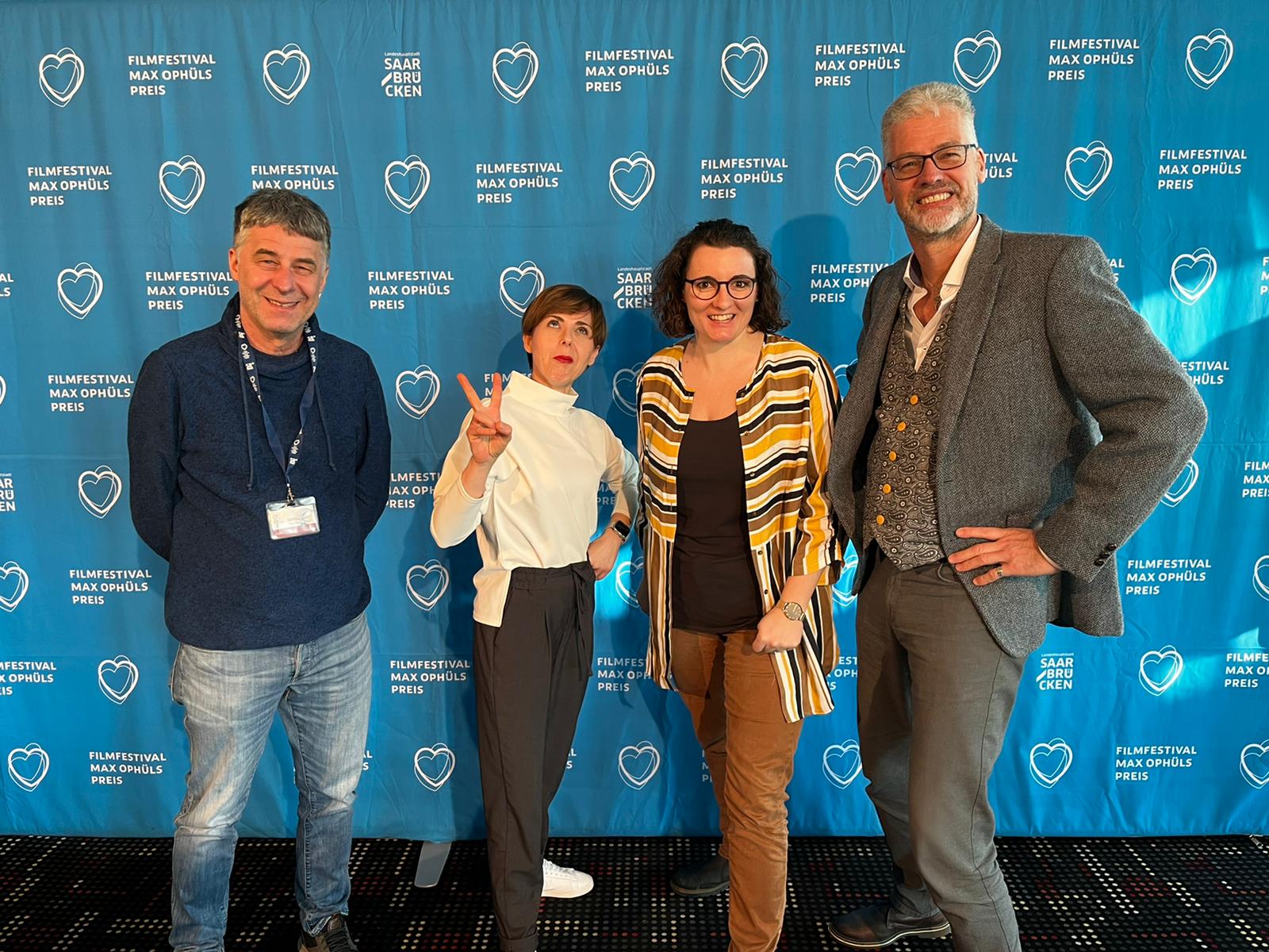Die Ökumenische Jury beim Max-Ophüls-Filmfestival 2022: Wolf-Dieter Scheid, Sabrina Maas, Alexandra Palkowitsch und Tom Damm (v.l.), Foto: FFMOP/Oliver Dietze