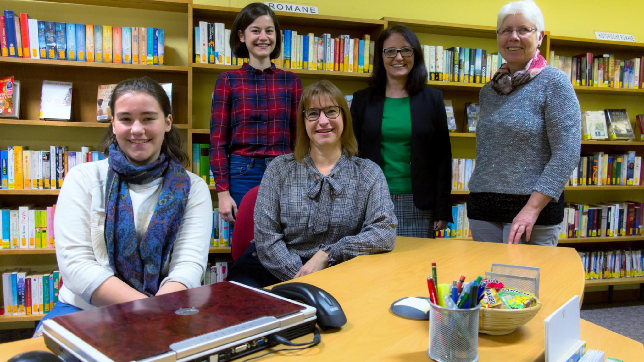 Das Team der Bücherei Messerich Elisabeth Dahm, Julia Dahm, Regine Dahm, Doris Fandel, Monika Heck (von links). Es fehlt: Tilman Plath (Archivfoto: Markus Dahm)