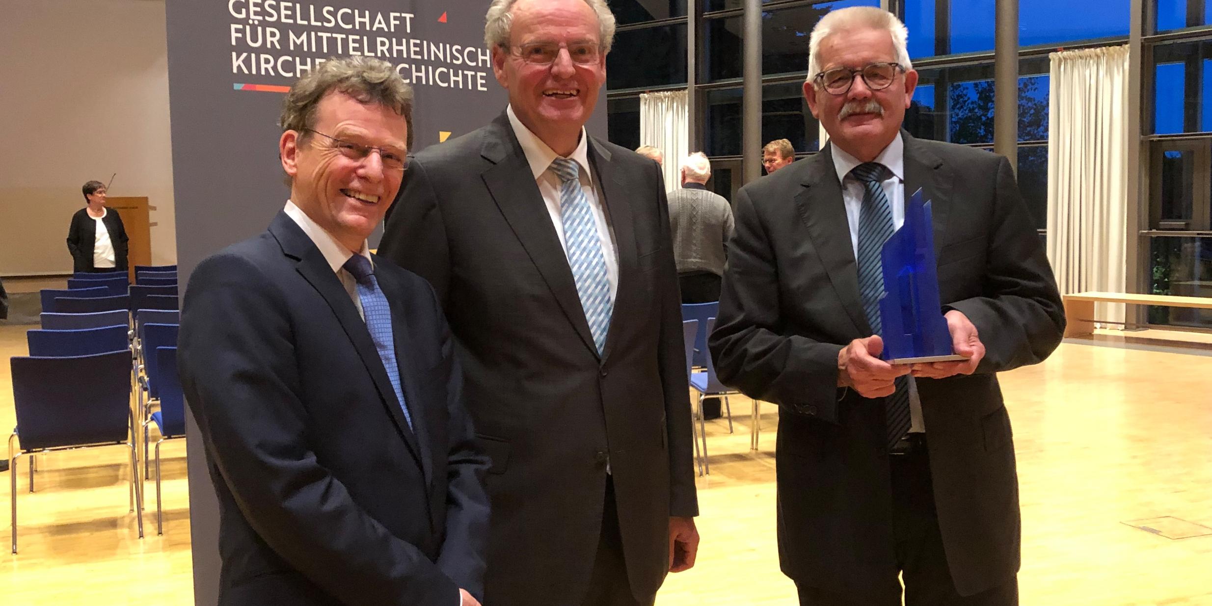 (v.l.n.r.) Prof. Dr. Bernhard Schneider, Prof. Dr. Hubert Wolf und Prof. Dr. Winfried Weber