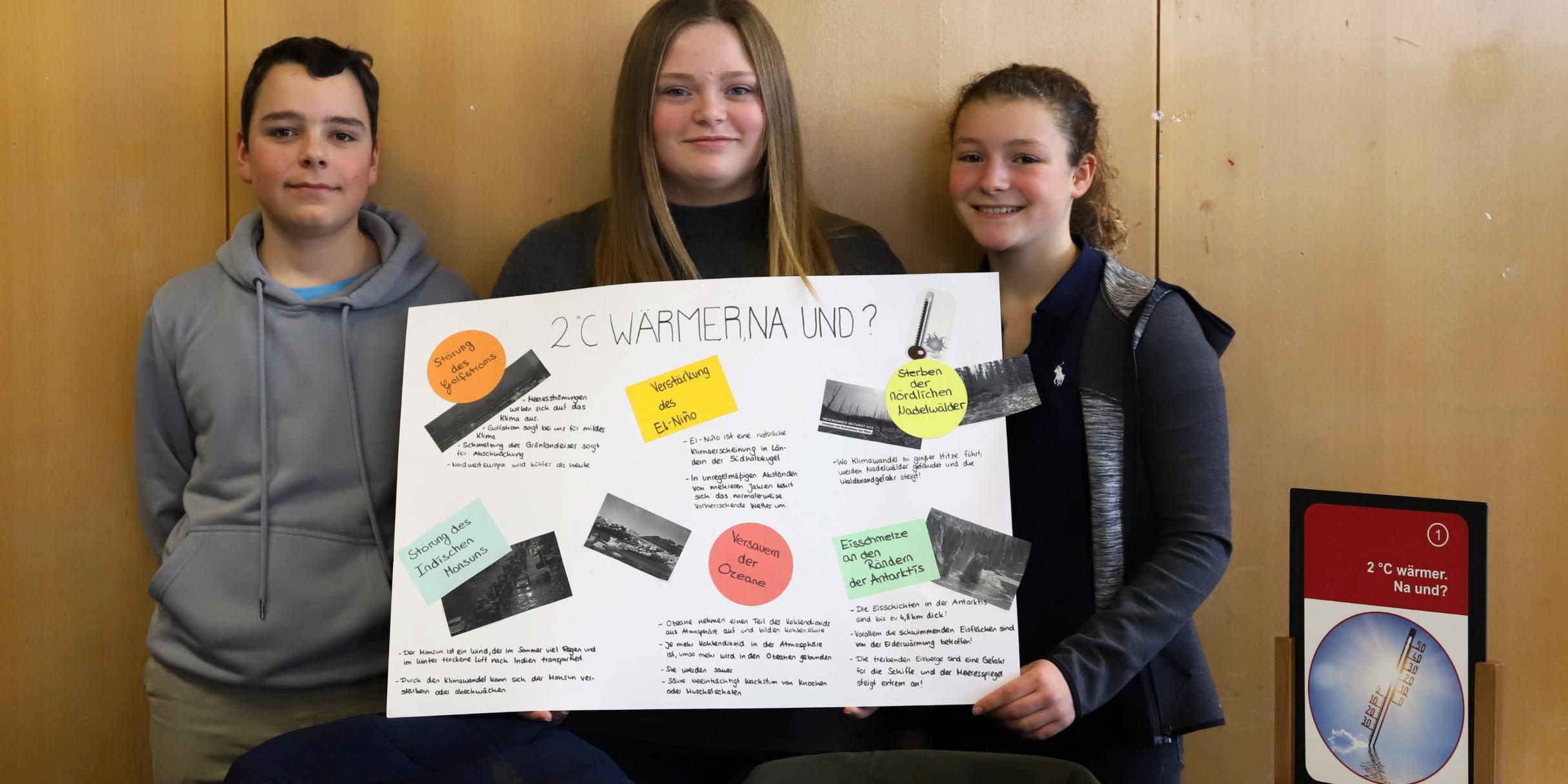 Laura Britten, Lena Wächter, Matthias Berens – Schüler der neunten Klasse der St. Maximin-Schule Trier.