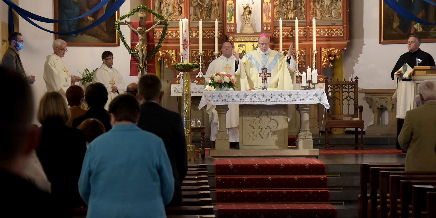 Bischof Ackermann feierte den Gottesdienst zum Jahrestag des 'Marpinger Gelübdes'.