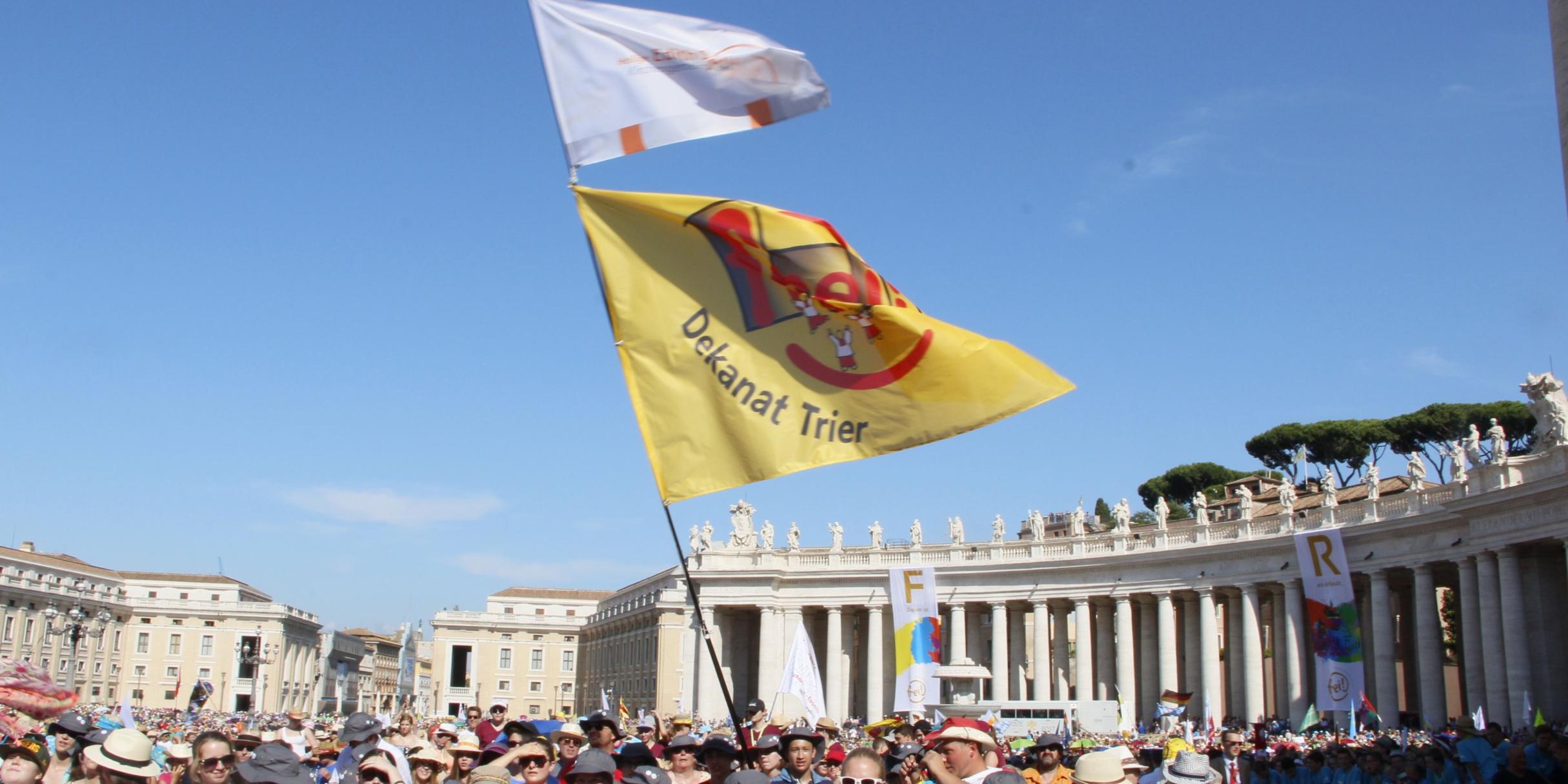 Warten auf den Papst: Die Audienz gehört zum Höhepunkt der Ministrantenwallfahrt.