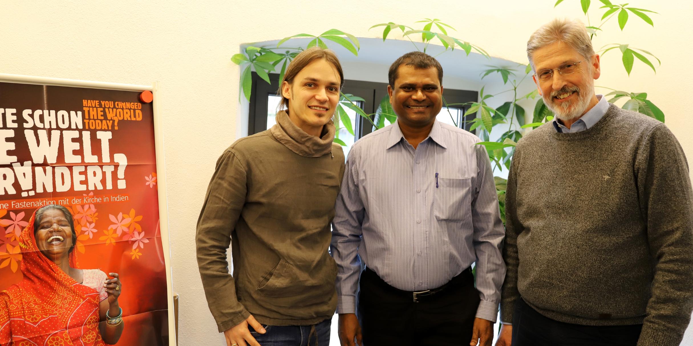 Thomasz Welke, Melvin Edu Pangyas und Ludwig Kuhn (vlnr.)
