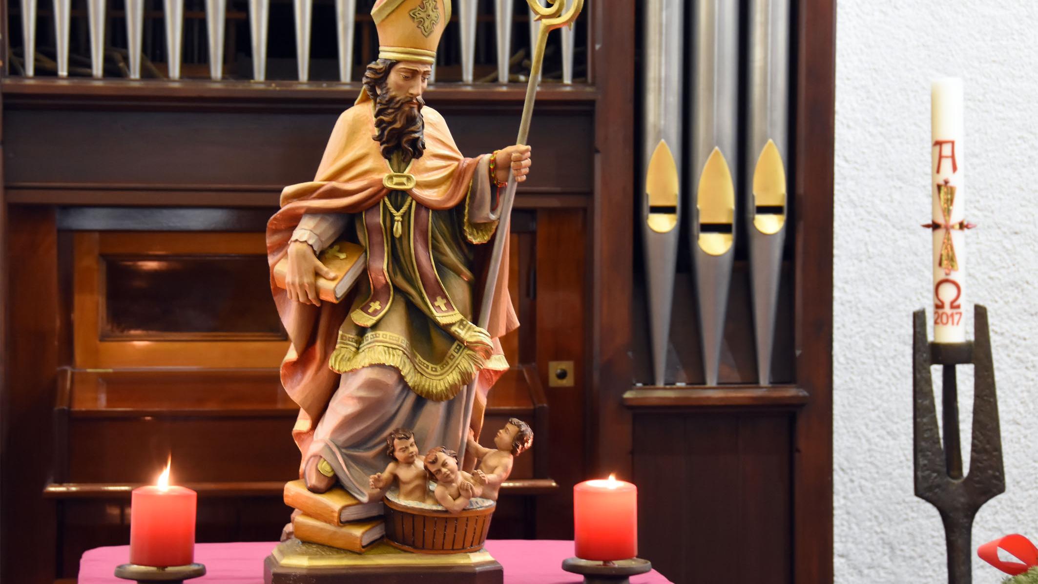 Die Statue des Heiligen Nikolaus für die neue Kinderstation des CaritasKlinikums in Saarbrücken.