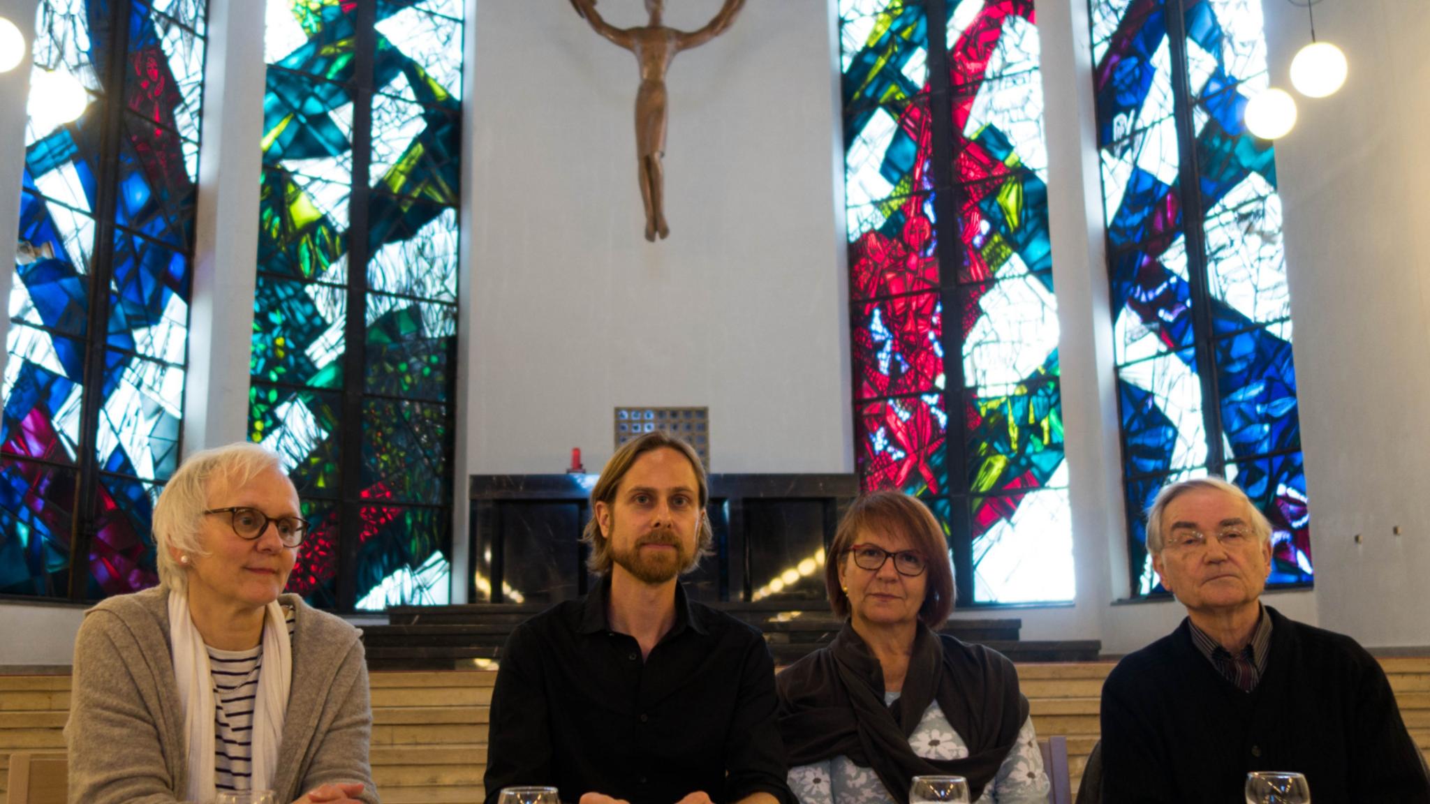 Monika Kilian, Daniel Steiger, Maria Dües und P. Hans-Ulrich Willms sscc (v.l.n.r)