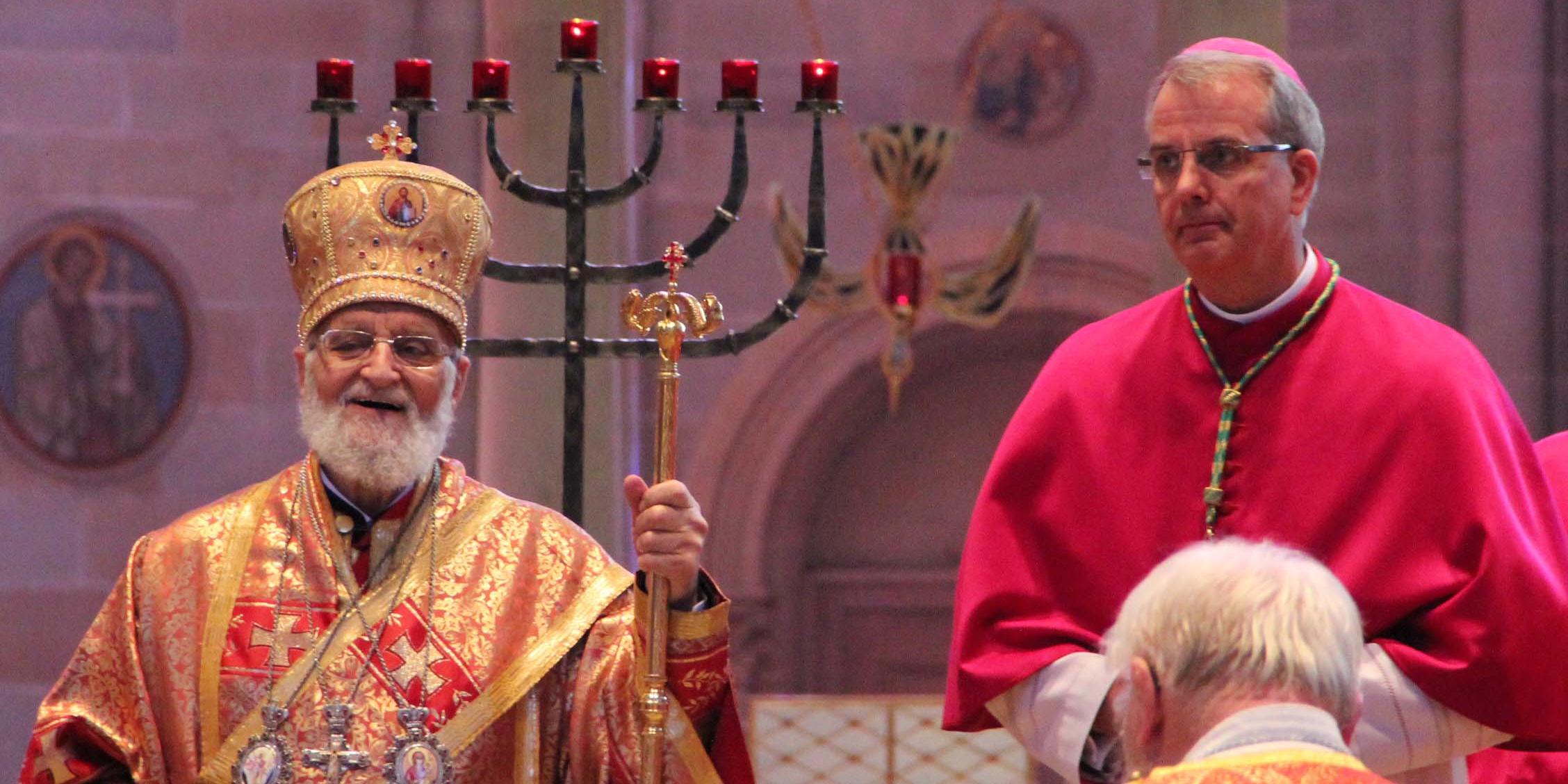 Gregorius III. Laham (l) und Weihbischof Peters.