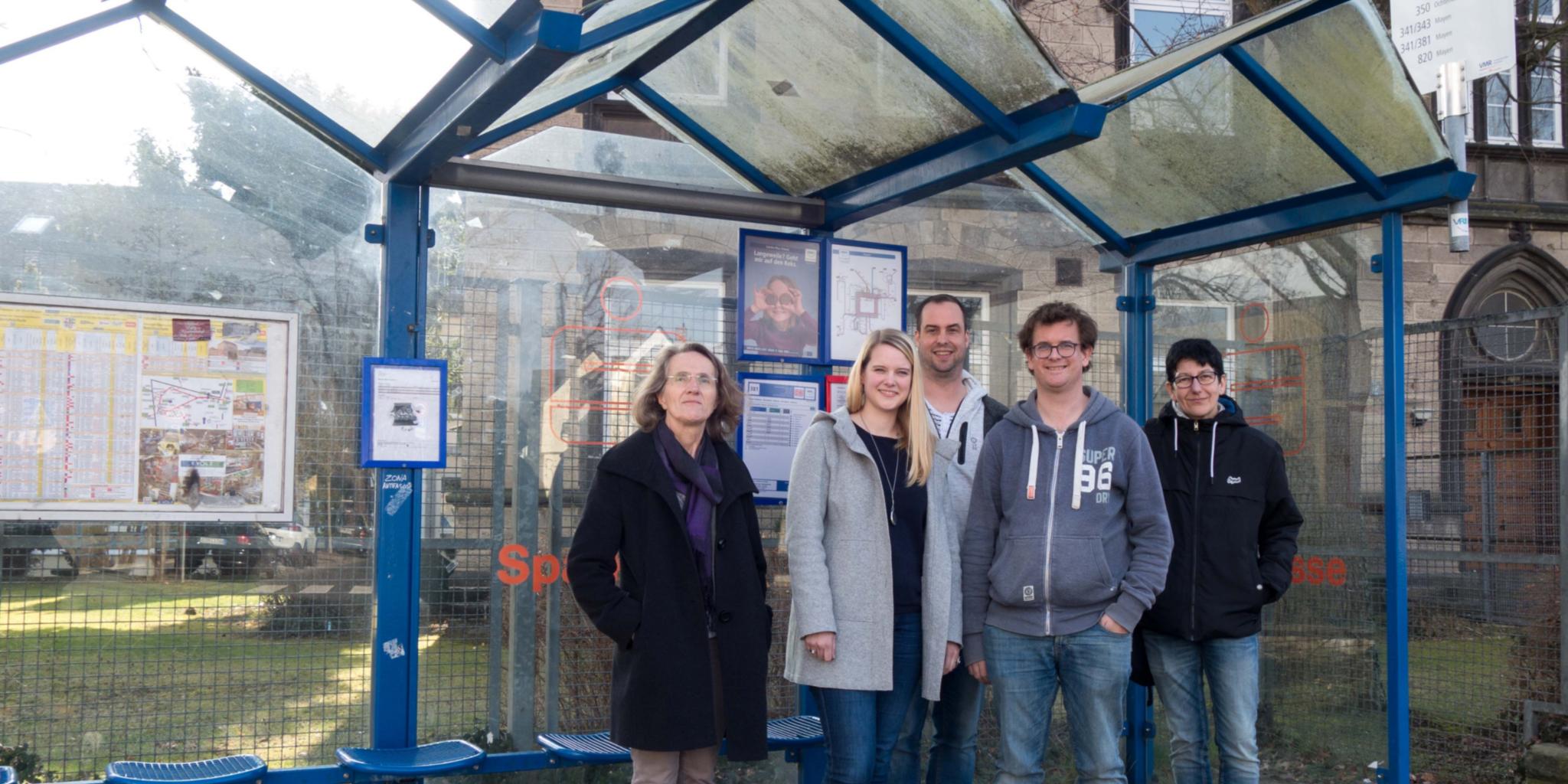 Dekanatsreferentin Mechthild Meyer und das pastorale Team bestehend aus Annika Frank, David Morgenstern, Oliver Serwas und Ulla Feit (v. links).