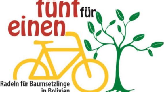 Radeln für Baumsetzlinge in Bolivien.