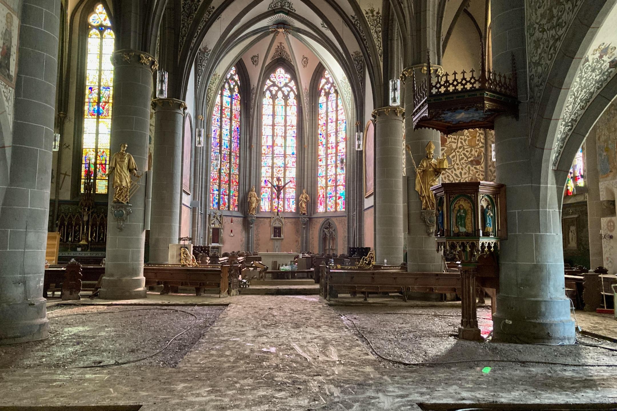 Viele Pfarrkirchen sind vom Hochwasser betroffen (hier zu sehen die Pfarrkirche St. Laurentius in Ahrweiler) Foto: Bruder Antonius Joos