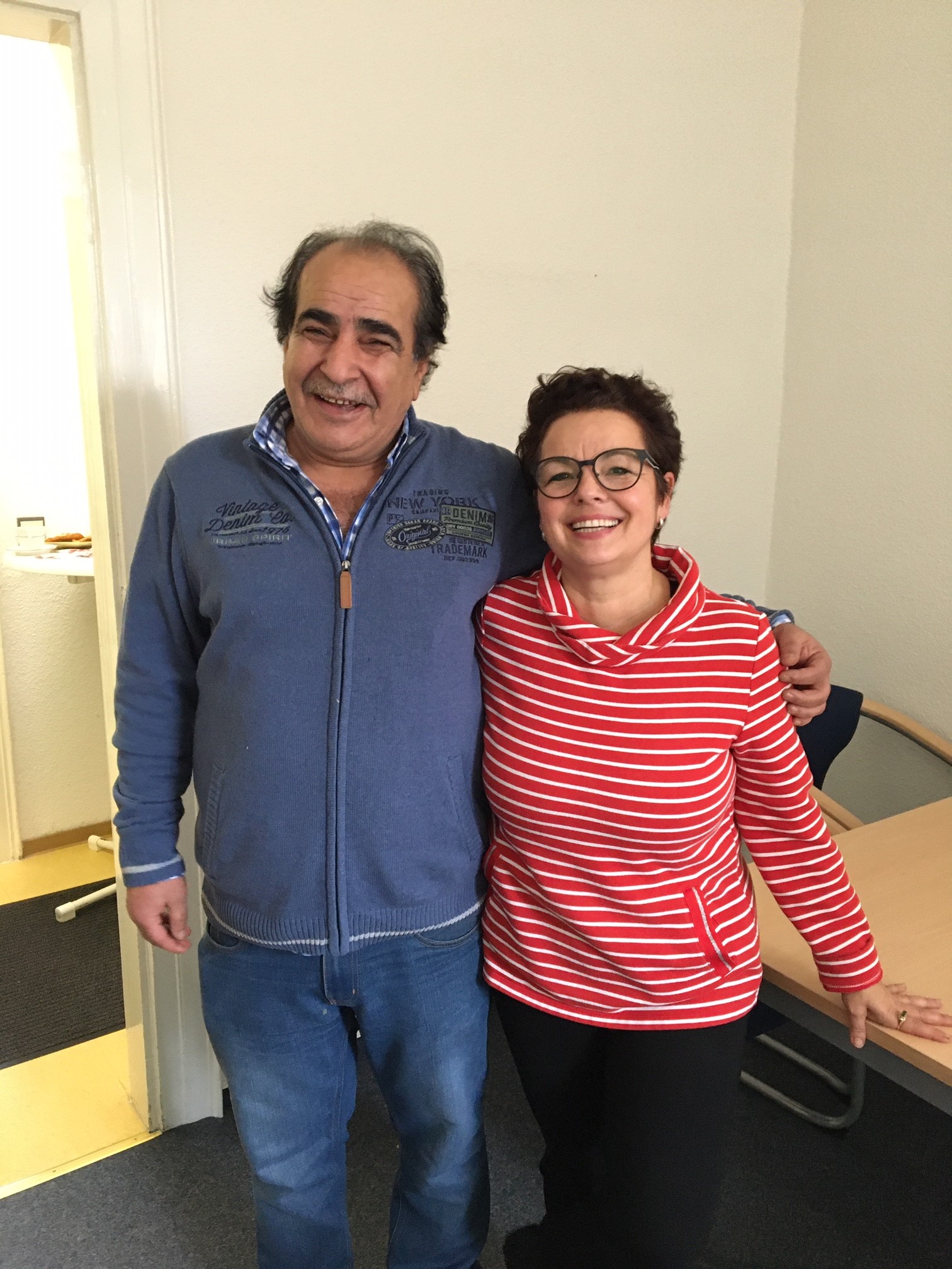 Mohammed Sido und Sabine Schneider vom Projekt 'Sonnenland'.