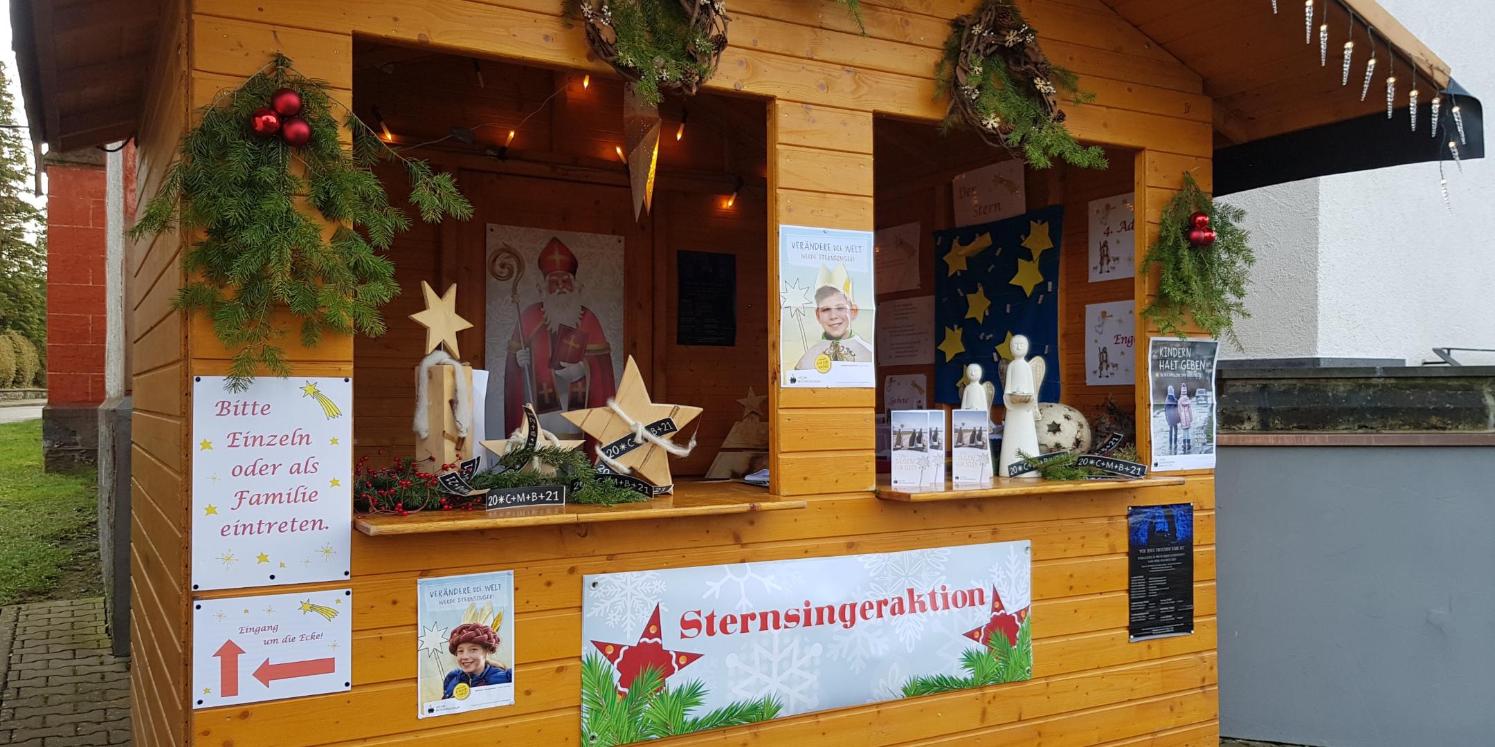 Eine Sternsingerhütte