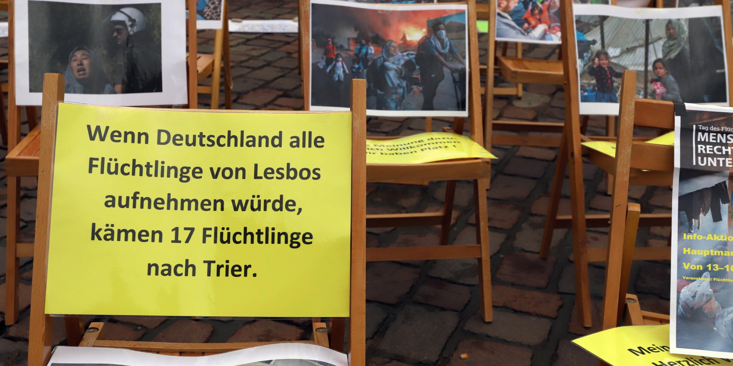 Nur 17 Flüchtlinge würden auf Trier entfallen, würde Deutschland alle Flüchtlinge von Lesbos aufnehmen. Zahlen, die aufrütteln sollen.