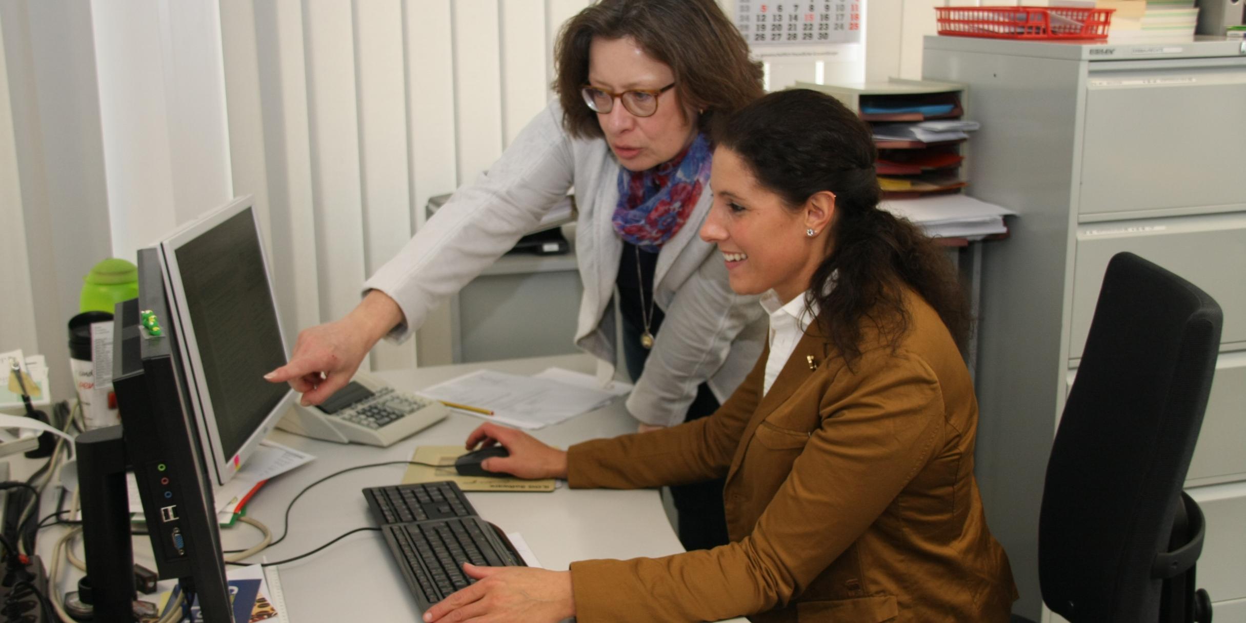 Daniela Michels (re.) mit ihrer Mentorin Cordula Scheich