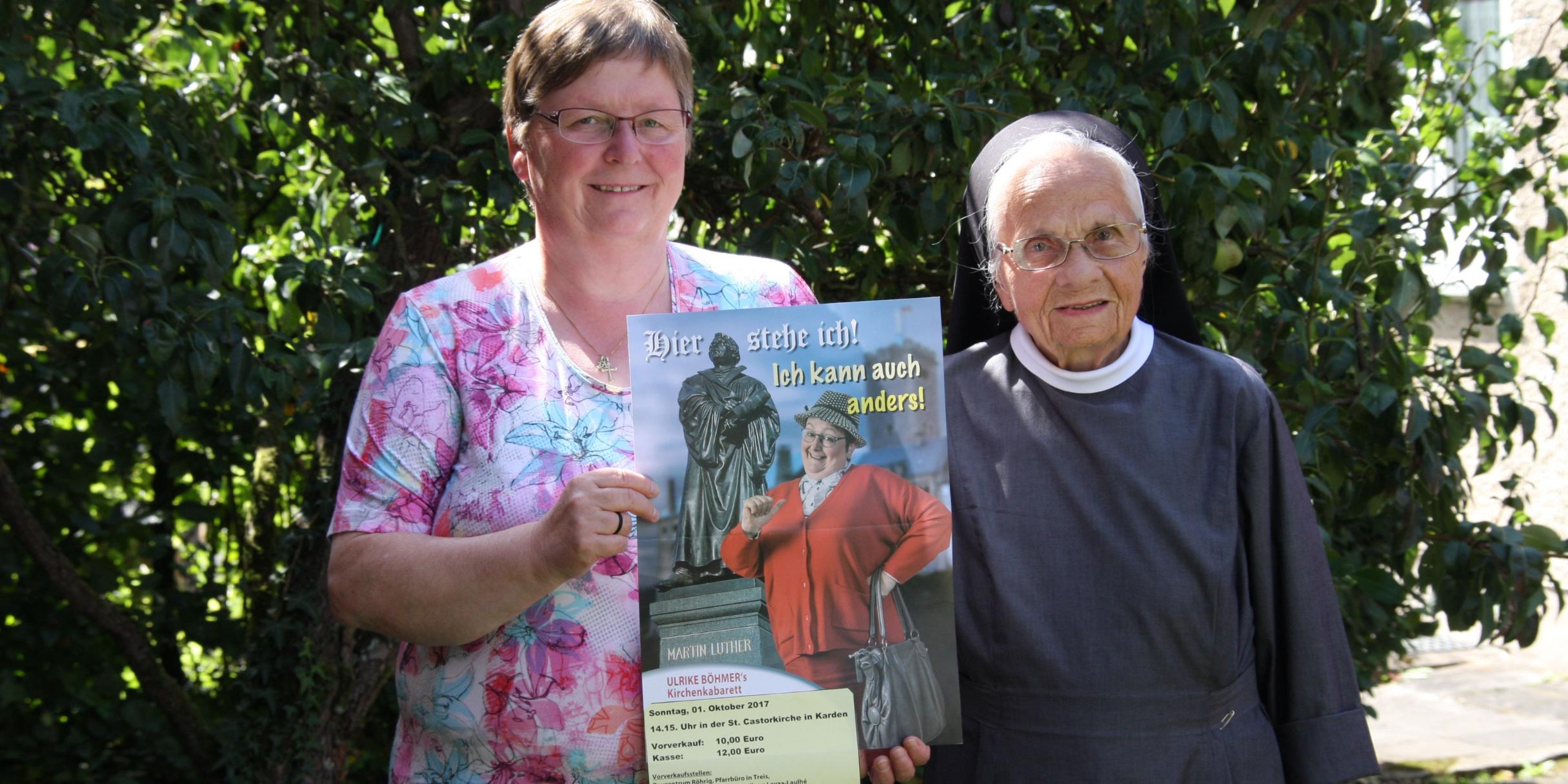 Dietlinde Schmidt (links) und Franziskanerschwester Leonarda freuen sich auf die Jubiläumsfeierlichkeiten.