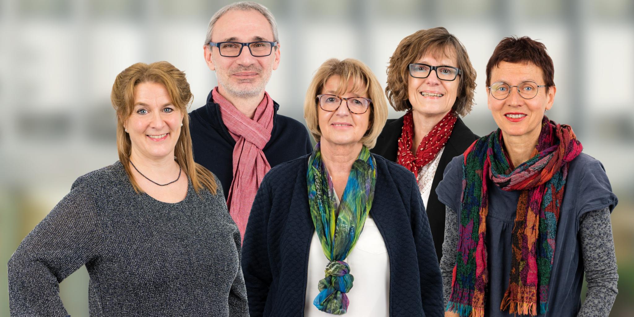 Das Team der Lebensberatung in Lebach: Simone Böcher, Alexander Penth, Christel Blum, Martina Grosch und Stefanie Kilian. Foto: LB Lebach