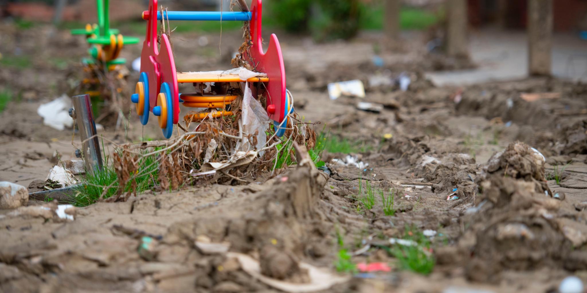 Zerstörte Kita. Foto: Gunnar A. Pier / Westfälische Nachrichten