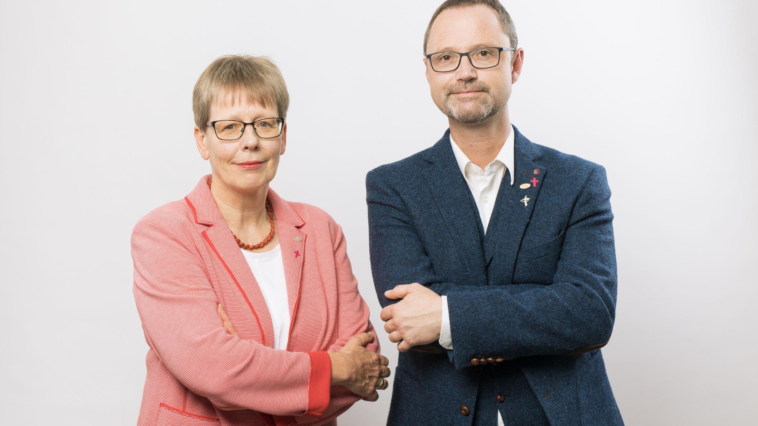 Ulrike Göken-Huismann und Andreas Paul bilden als Tandem die Geistliche Leitung (Foto: kfd/Kay Herschelmann)