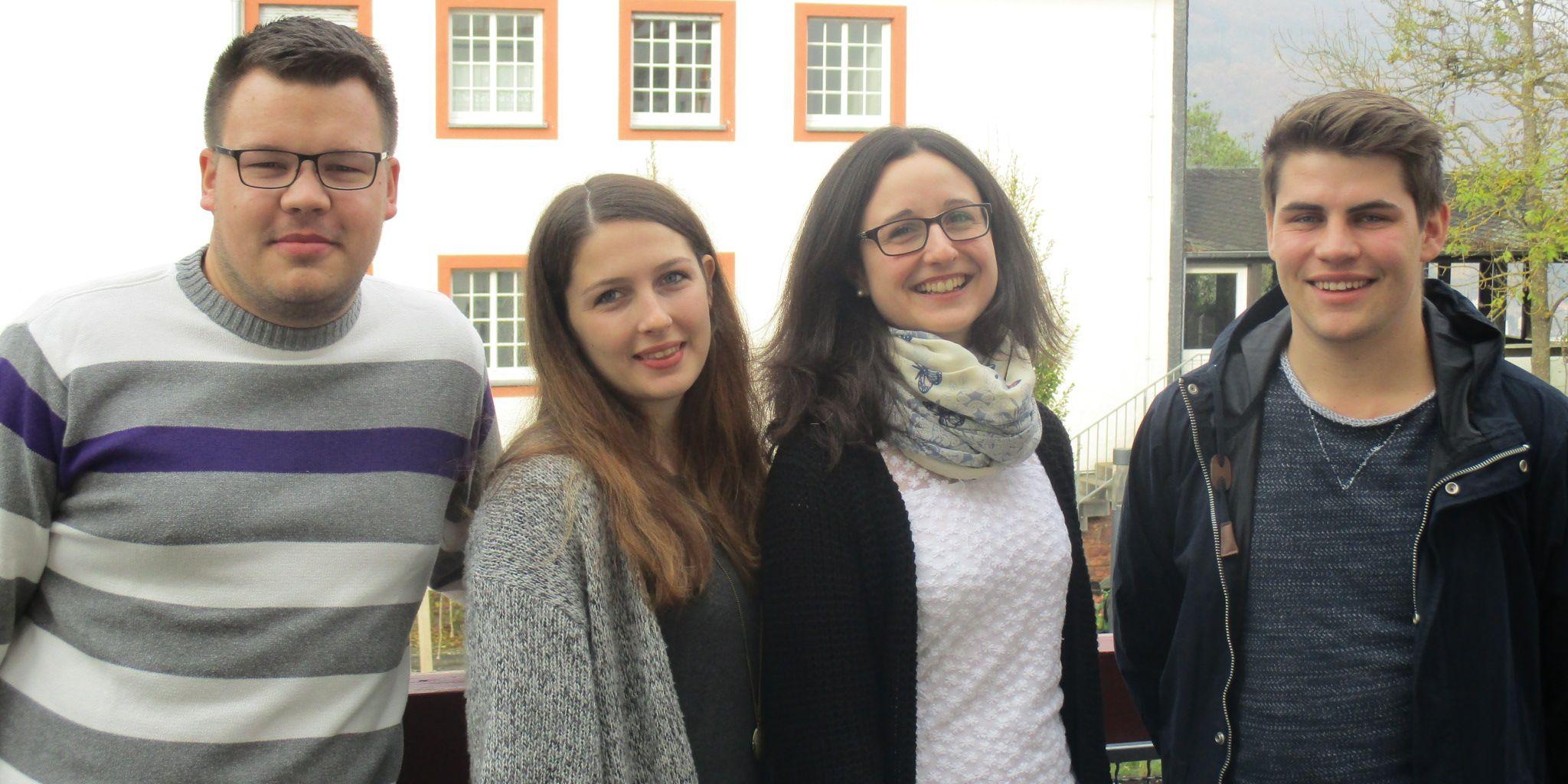 Die neue Diözesanleitung (vlnr.): Raphael Schommer, Lena Kettel, Anna Arent und Oliver Berresheim. (Foto: Bianca Jung)