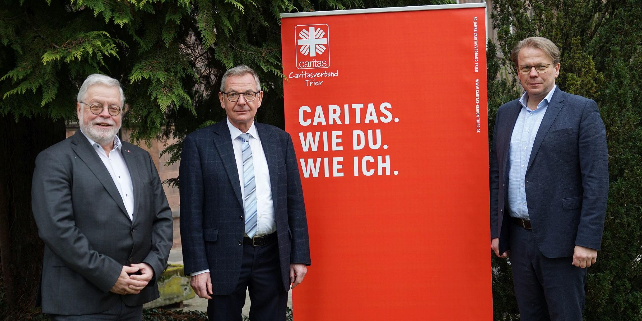 vlnr. Dr Bernd Kettern, Dr. Ulrich Dempfle und Markus Leineweber (Foto: Caritasverband Trier e.V.)